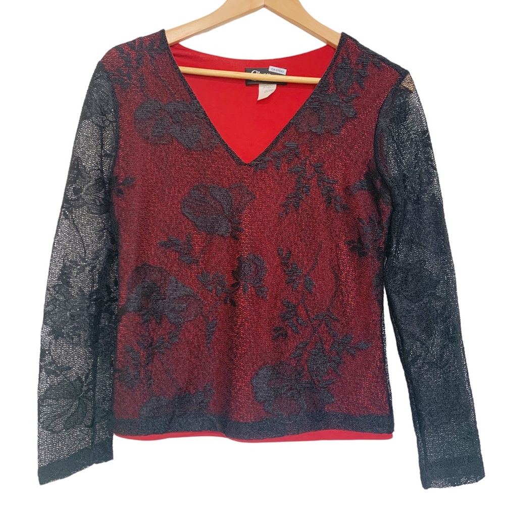 Lace Long Sleeve Top Size Large